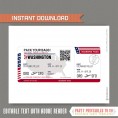 Editable Airplane Boarding Pass (Red, White and Blue) 